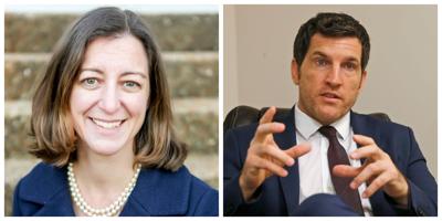 Elaine Luria and Scott Taylor (photo courtesy of The Virginian-Pilot)