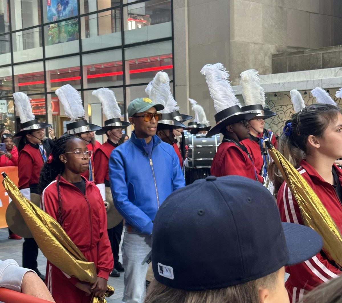 PA alumni Pharrell Williams and PA's Fabulous Marching Cavaliers prepare to be featured on the "Today" show on Wednesday, Oct. 9.