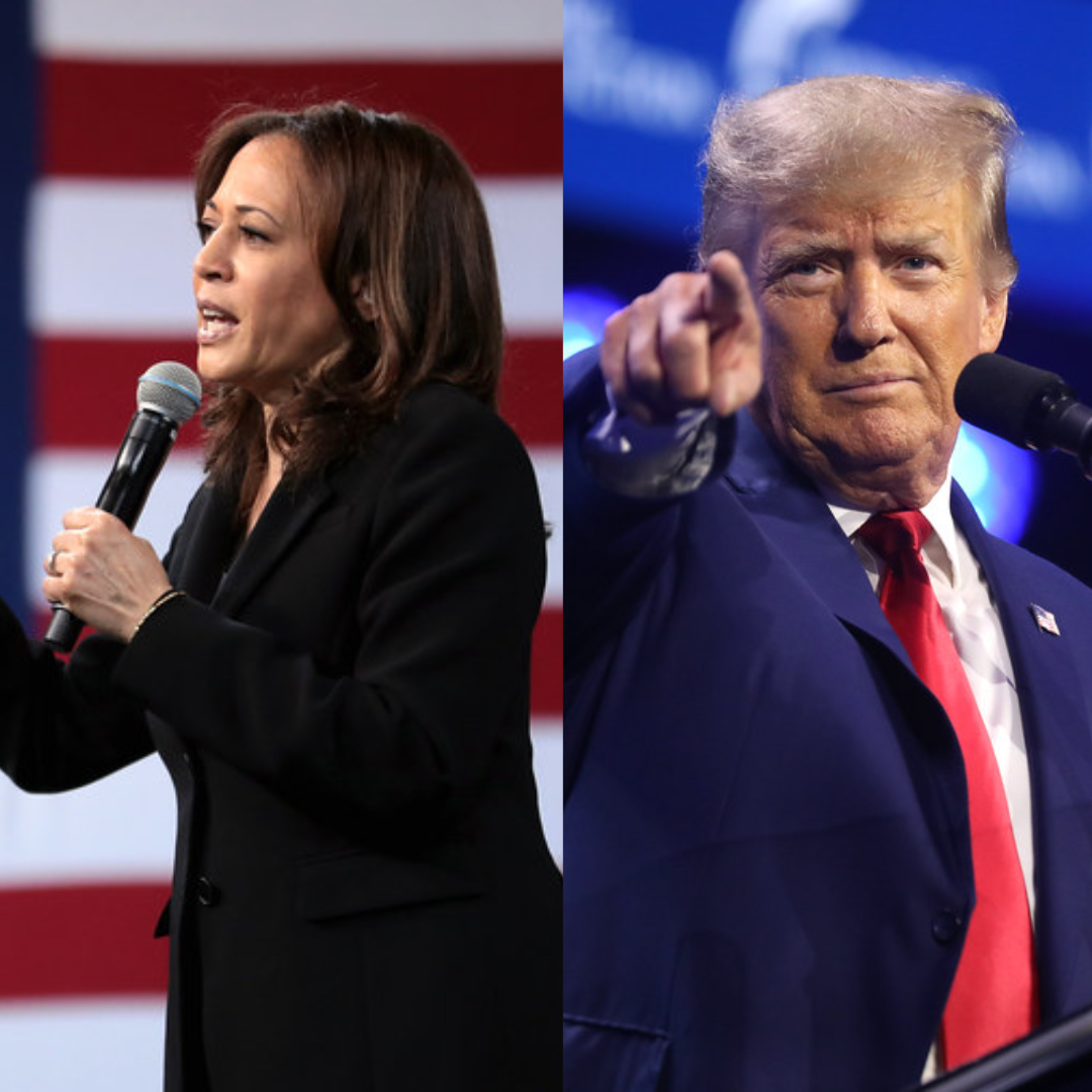 Donald Trump: Flickr (Creative Commons License)
Kamala Harris: Flickr (Creative Commons License)