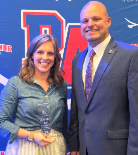 Katie Liakos, Teacher of the Year, pictured with Principal Dr. Ryan Schubart
Princess Anne High School